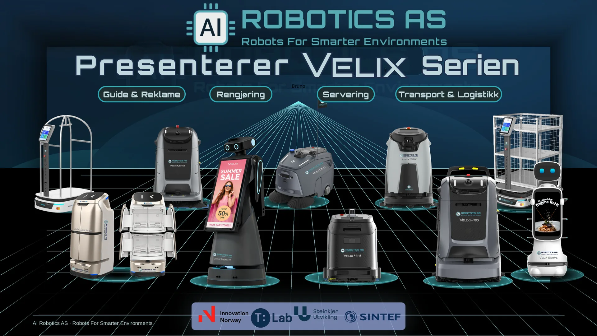 Velix-serien med profesjonelle roboter fra AI Robotics