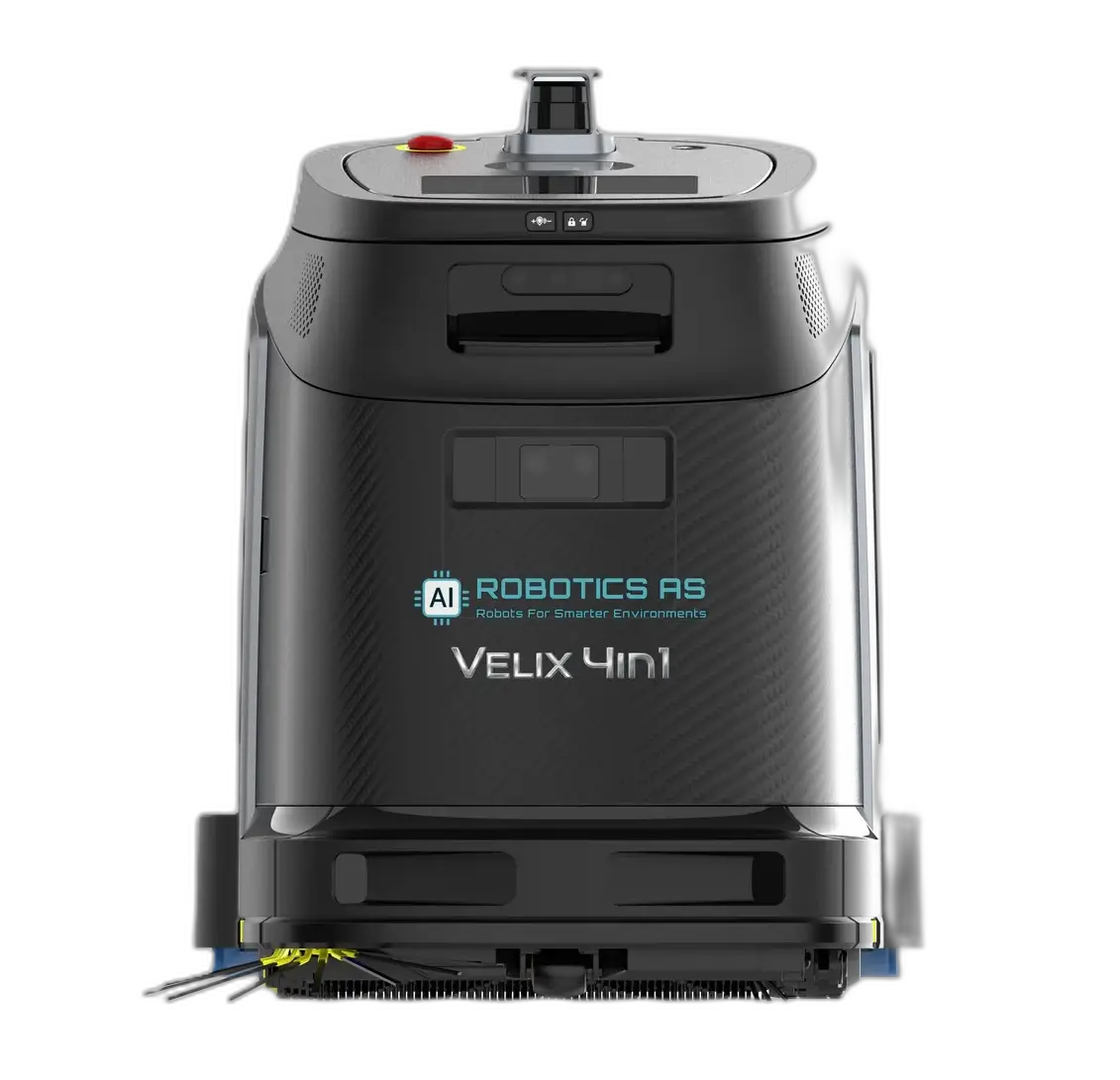 Velix 4in1 tekniske spesifikasjoner og dimensjoner - detaljert oversikt over kompakt robotens mål og kapasitet