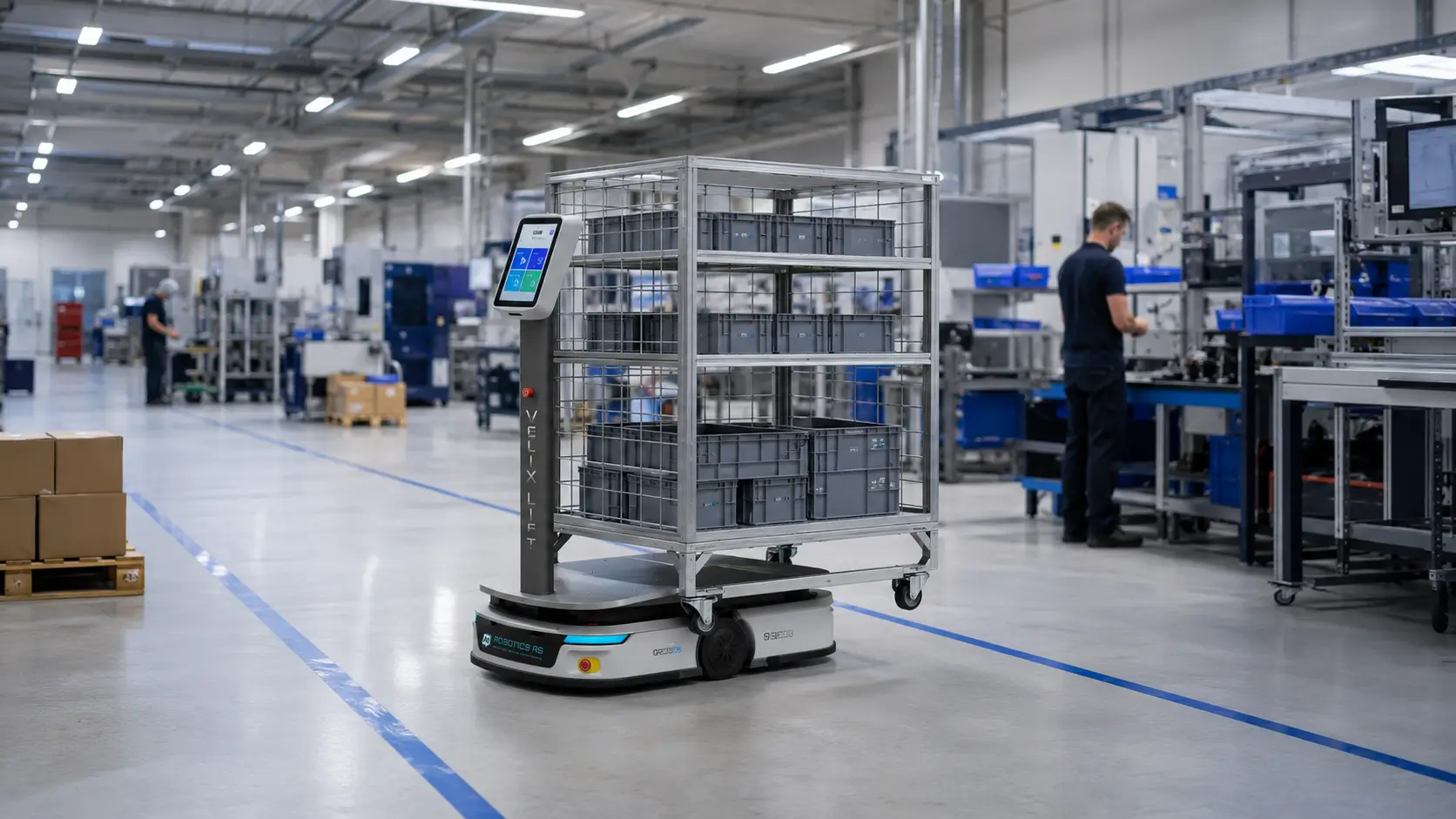 Velix Lift løfte- og transportrobot for produksjon og industri i Norge