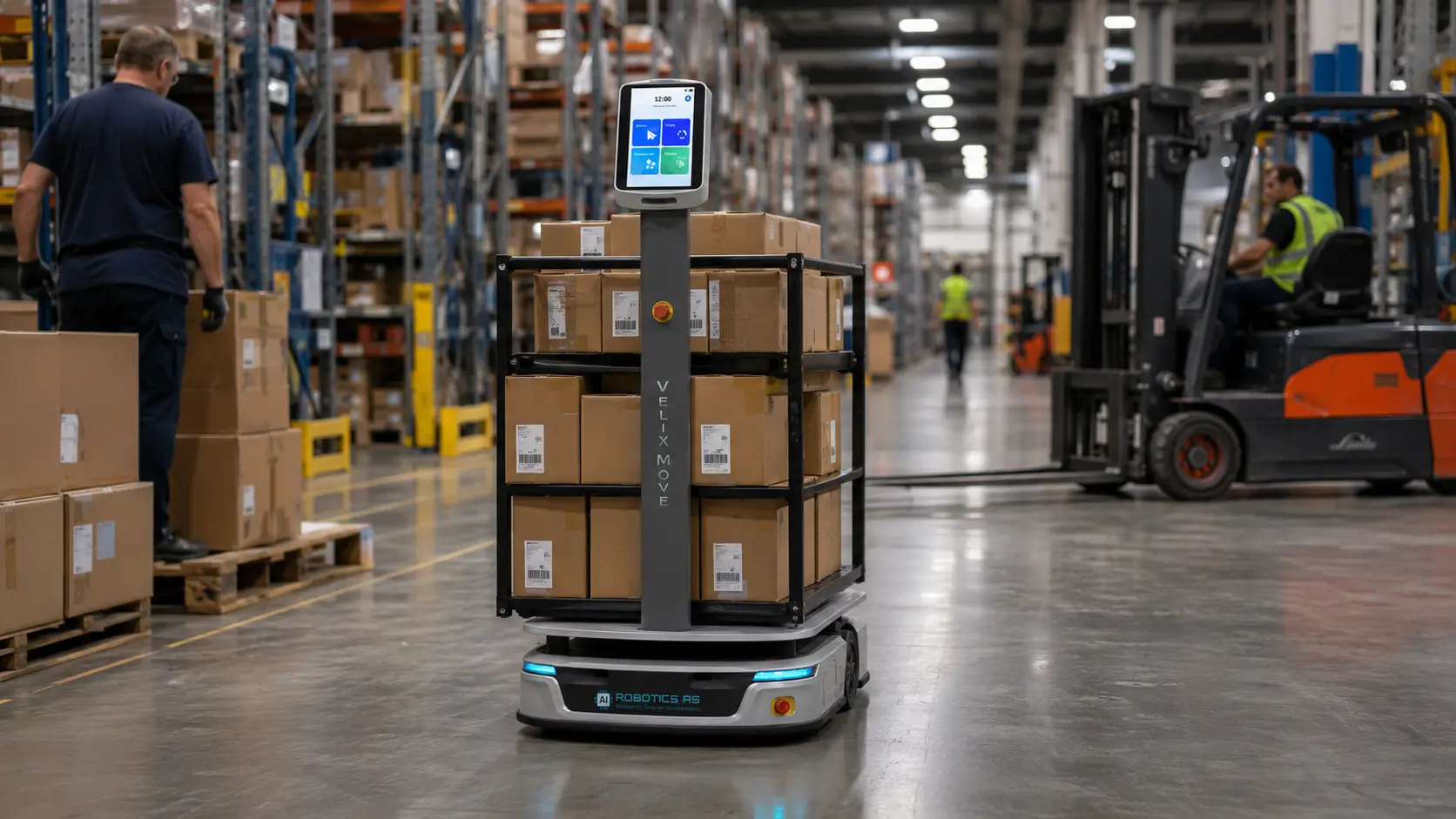 Velix Move frakterobot for lager, logistikk og vareflyt