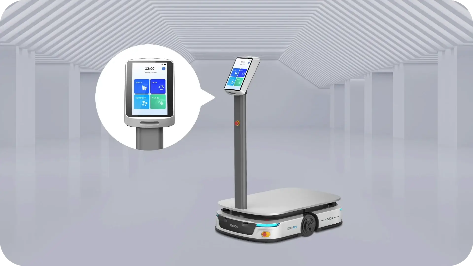 Velix Move frakterobot med intuitiv touchskjerm for rutevalg
